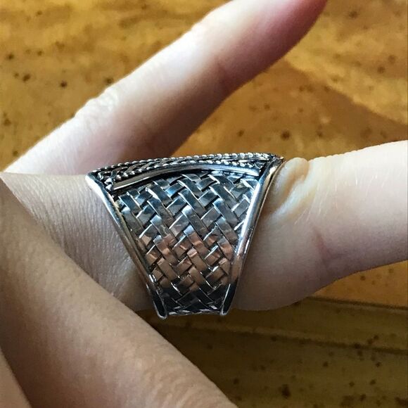 Sterling Silver Statement Ring Size 6 - Picture 2 of 8